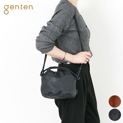 genten ゲンテン サスティナブル巾着 巾着ショルダーバッグ 44465