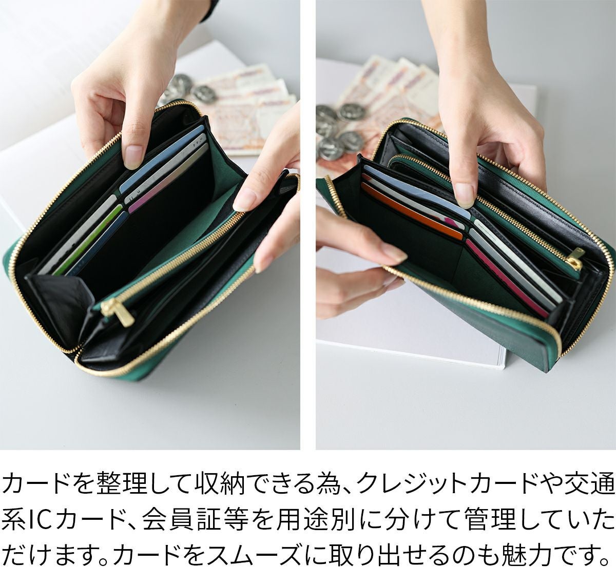 BAGGY PORT バギーポート KUROZAN 黒桟 小銭入れ付き長財布（ラウンドファスナー式 ） ZYS-390