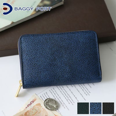 BAGGY PORT バギーポート KUROZAN 黒桟 小銭入れ付き二つ折り財布（ラウンドファスナー式 ） ZYS-391