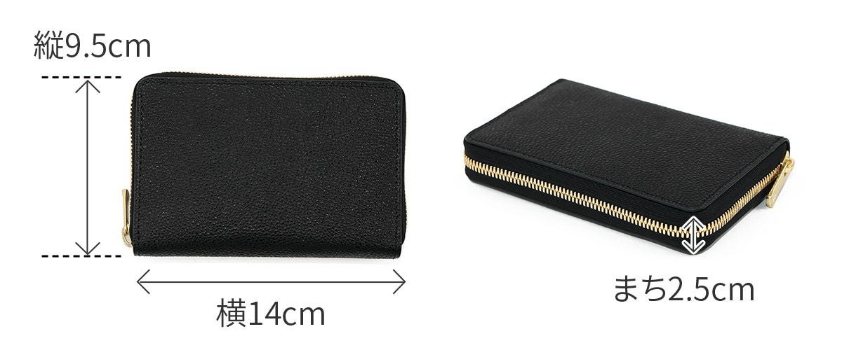BAGGY PORT バギーポート KUROZAN 黒桟 小銭入れ付き二つ折り財布（ラウンドファスナー式 ） ZYS-391