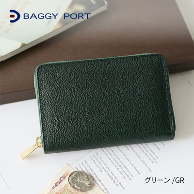 BAGGY PORT バギーポート KUROZAN 黒桟 小銭入れ付き二つ折り財布（ラウンドファスナー式 ） ZYS-391