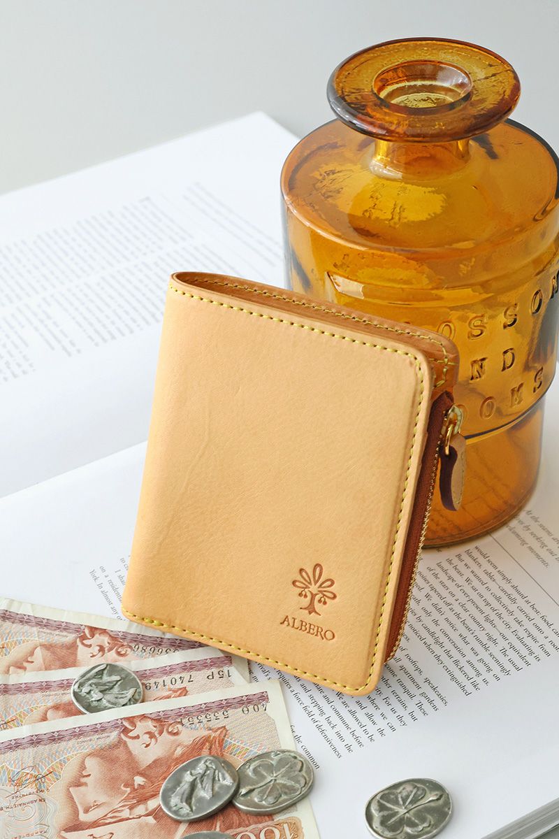 ALBERO アルベロ NATURE ナチュレ 小銭入れ付き二つ折り財布 5413