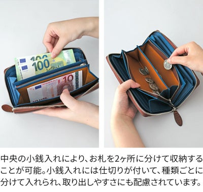 ALBERO アルベロ Anello アネッロ 小銭入れ付き長財布（ラウンドファスナー式 ） 6900