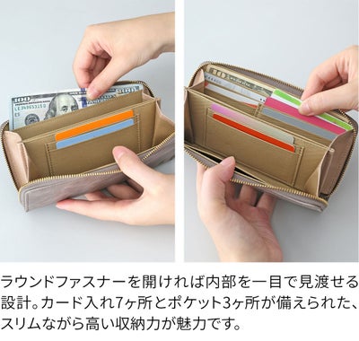 CLEDRAN クレドラン EPON エポン 小銭入れ付き長財布（ラウンドファスナー式 ） CR-CL3922