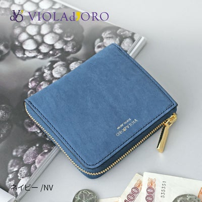 VIOLAd'ORO ヴィオラドーロ PORTA ポルタ 二つ折りL字型財布 V-5076