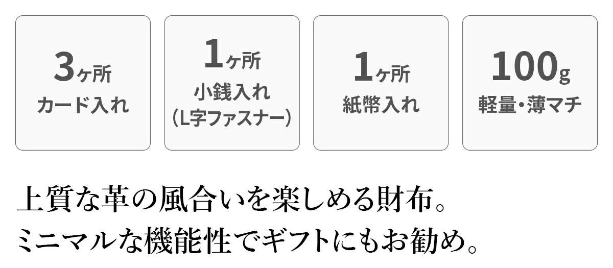 BEAU DESSIN S.A. ボーデッサン ミネルバ・ナッパ 小銭入れ付き二つ折り財布 MN3068