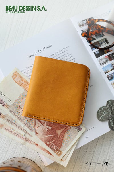 BEAU DESSIN S.A. ボーデッサン ミネルバ・ナッパ 小銭入れ付き二つ折り財布 MN3068