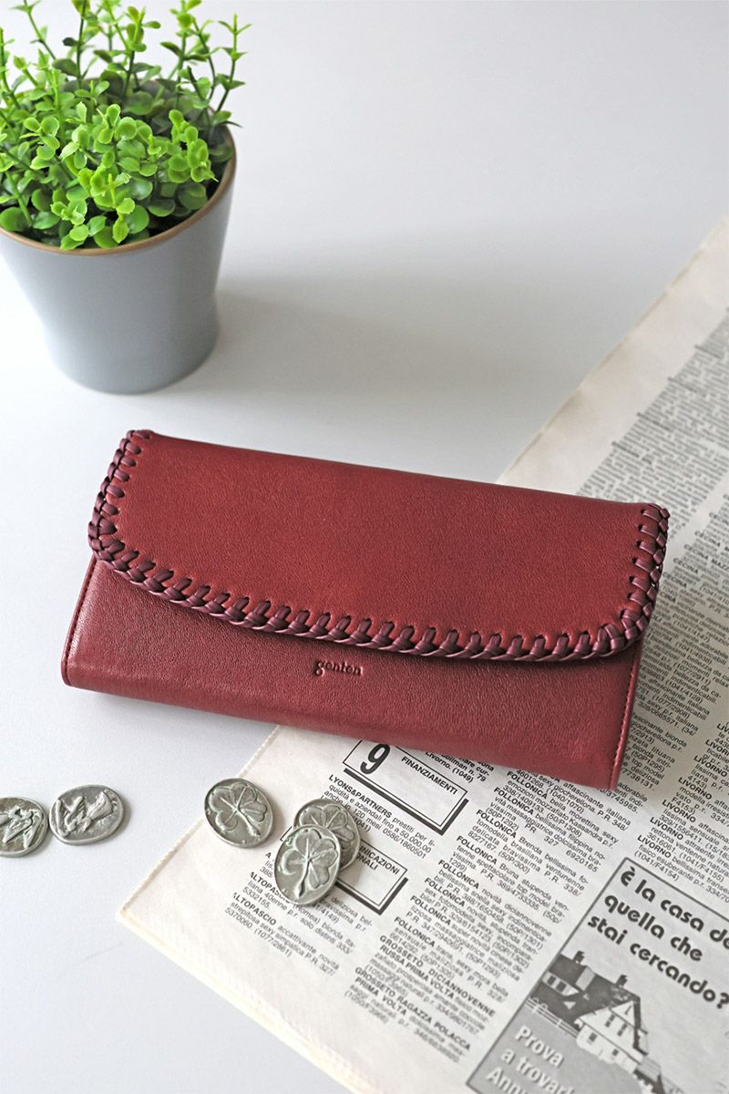 genten ゲンテン Wool sheep soft ウールシープソフト 小銭入れ付き長財布 44870