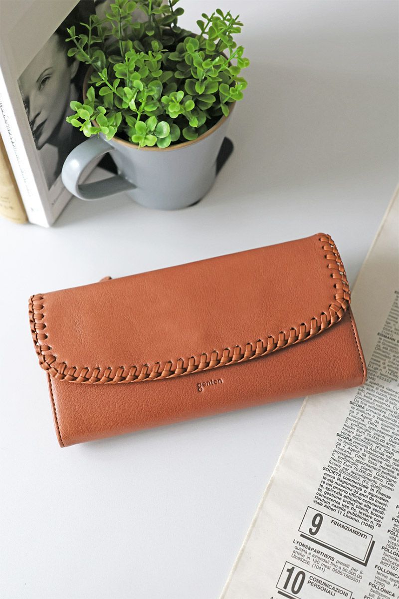 genten ゲンテン Wool sheep soft ウールシープソフト 小銭入れ付き長財布 44870