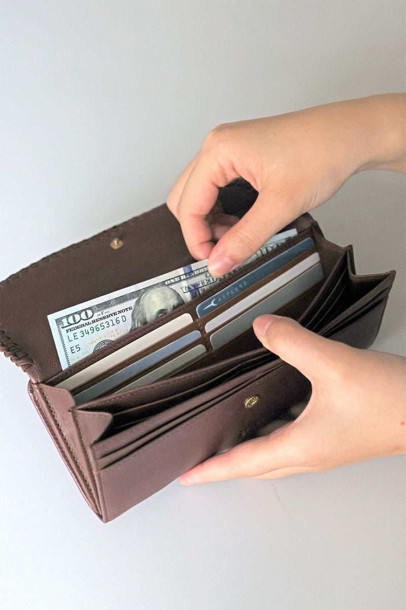 genten ゲンテン Wool sheep soft ウールシープソフト 小銭入れ付き長財布 44870