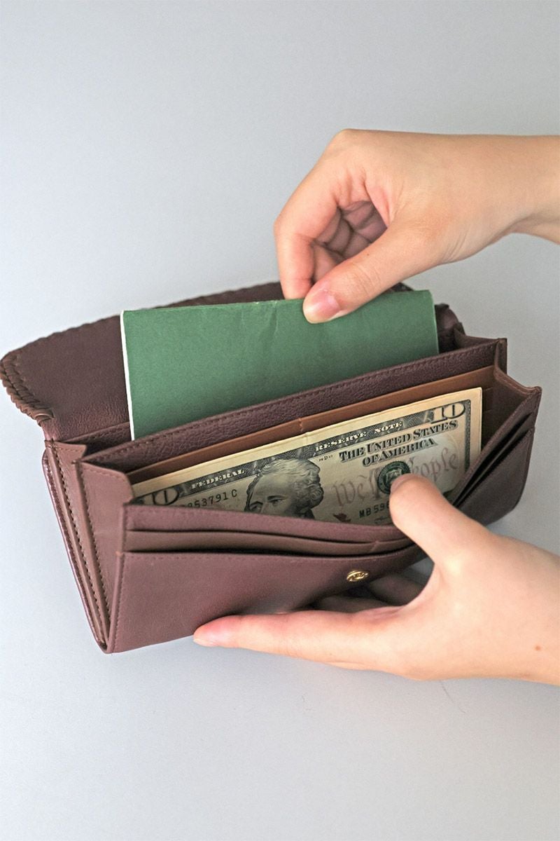 genten ゲンテン Wool sheep soft ウールシープソフト 小銭入れ付き長財布 44870