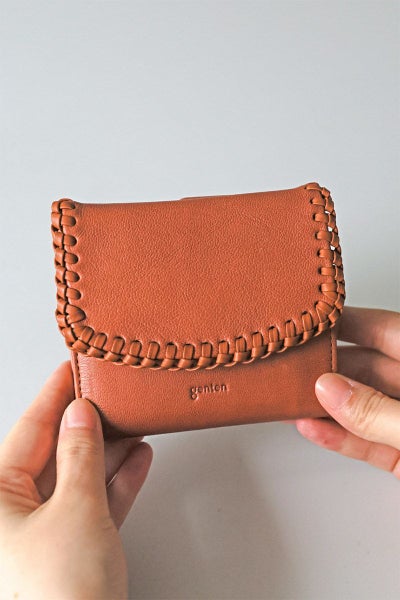 genten ゲンテン Wool sheep soft ウールシープソフト 小銭入れ付き二つ折り財布 44871