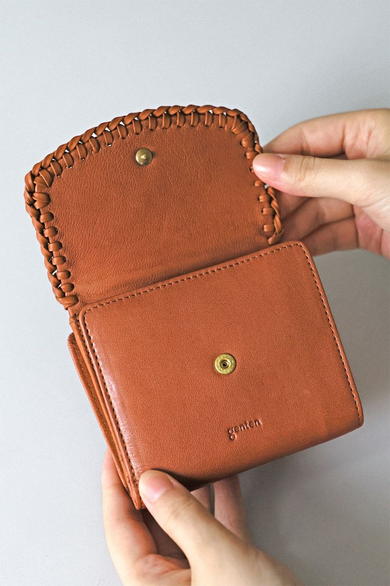 genten ゲンテン Wool sheep soft ウールシープソフト 小銭入れ付き二つ折り財布 44871