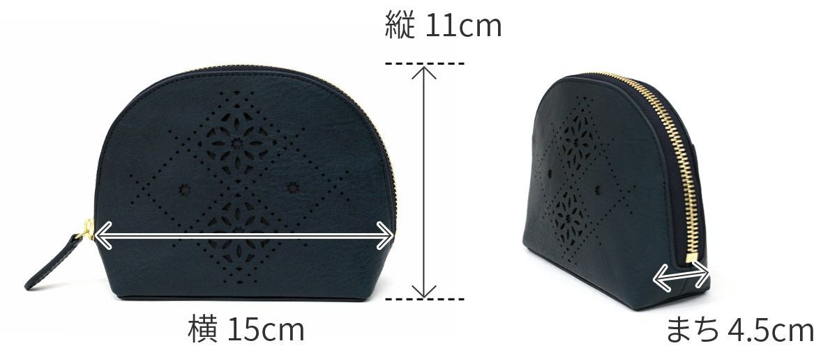 genten ゲンテン Argyle Cutwork アーガイルカットワーク ポーチ 44815