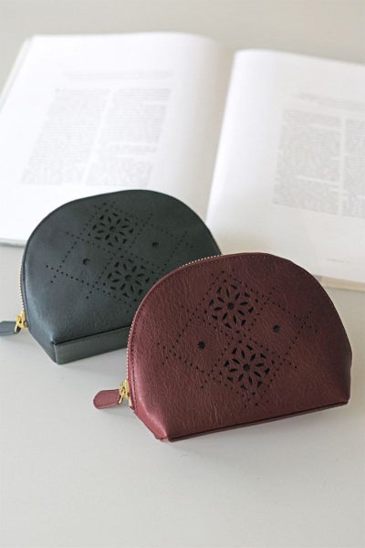 genten ゲンテン Argyle Cutwork アーガイルカットワーク ポーチ 44815