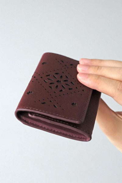 genten ゲンテン Argyle Cutwork アーガイルカットワーク 小銭・カード入れ 44817