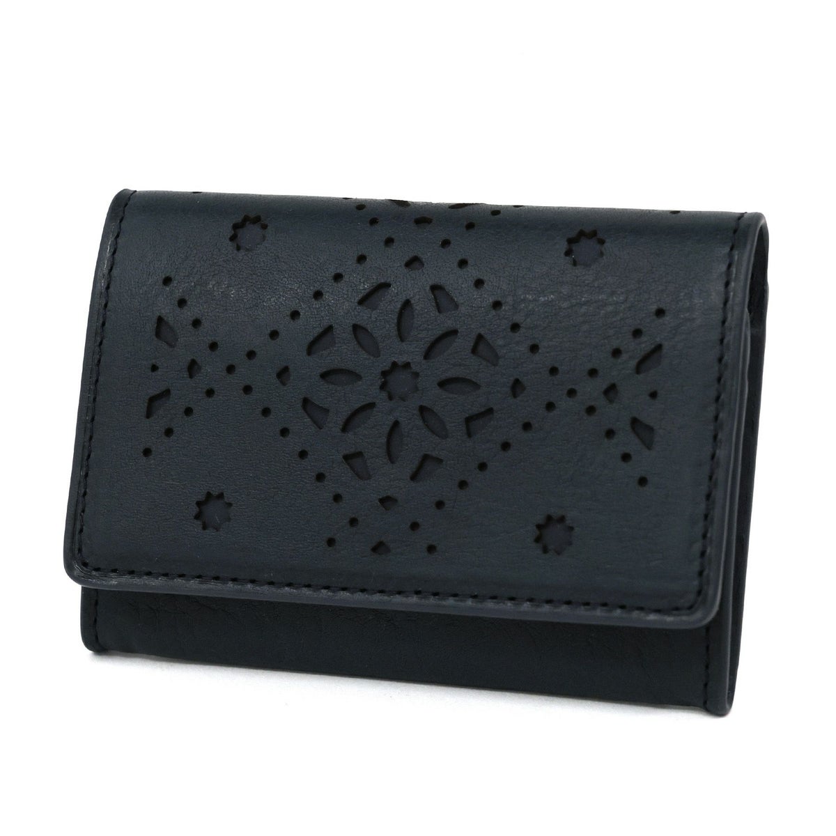 genten ゲンテン Argyle Cutwork アーガイルカットワーク 小銭・カード入れ 44817