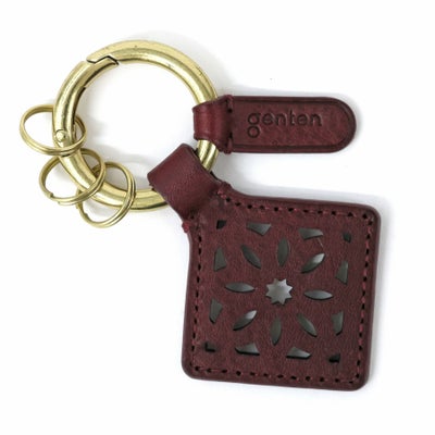 genten ゲンテン Argyle Cutwork アーガイルカットワーク キーリング 44818