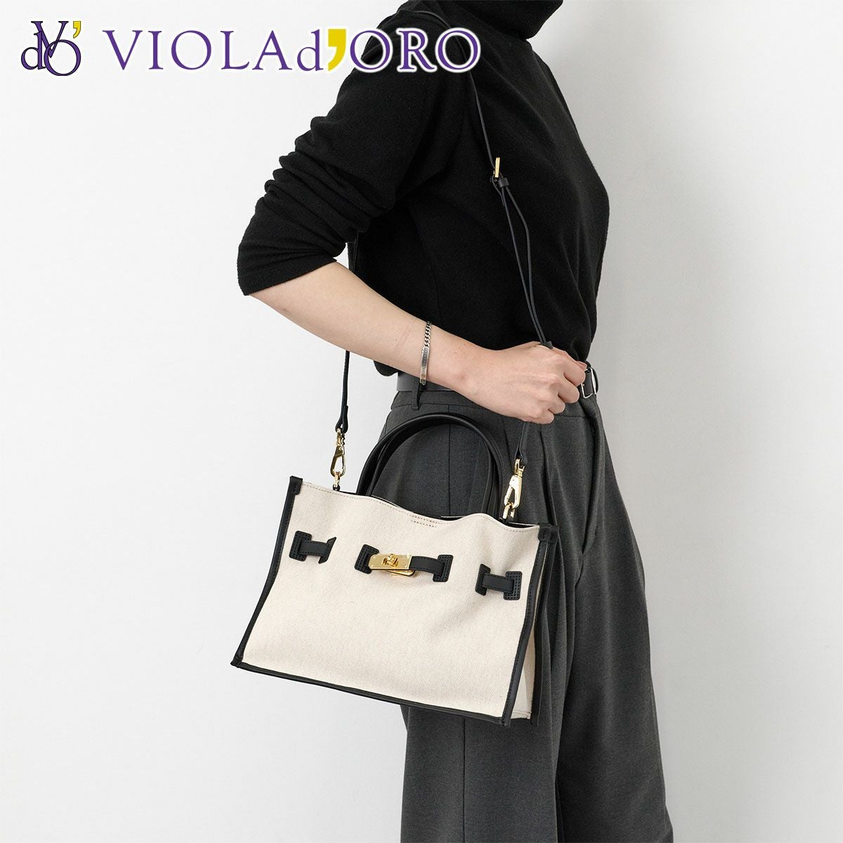 VIOLAd'ORO ヴィオラドーロ BRUNO ブルーノ トートバッグ V-2287