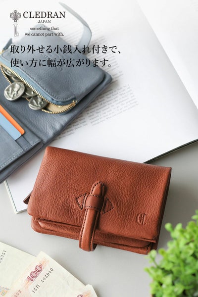 CLEDRAN クレドラン NOUVE ノーヴェ 小銭入れ付き二つ折り財布 CR-CL3955