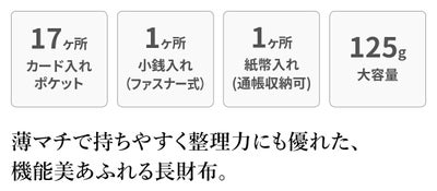 airlist エアリスト Stella ステラ 小銭入れ付き長財布 25000