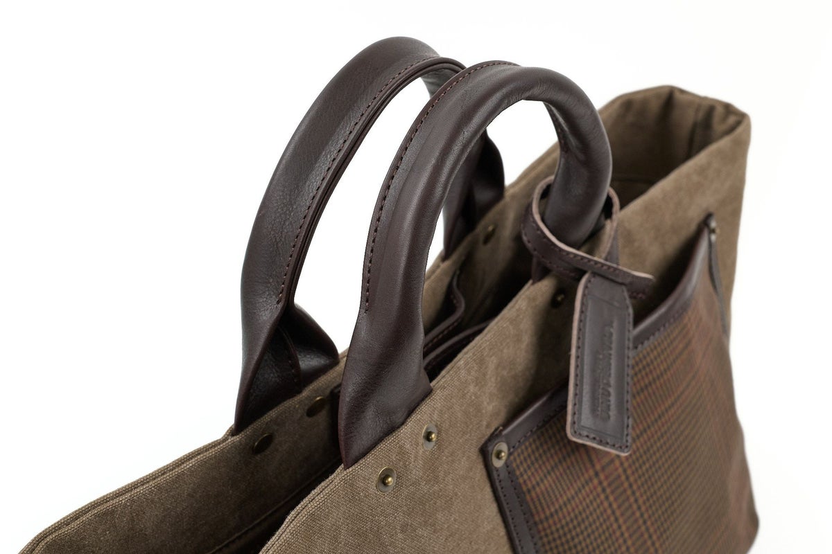 BEAU DESSIN S.A. ボーデッサン ギャバチェック トートバッグ 横長タイプ GC1998