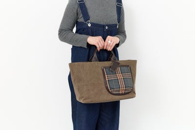 BEAU DESSIN S.A. ボーデッサン ギャバチェック トートバッグ 横長タイプ GC1998