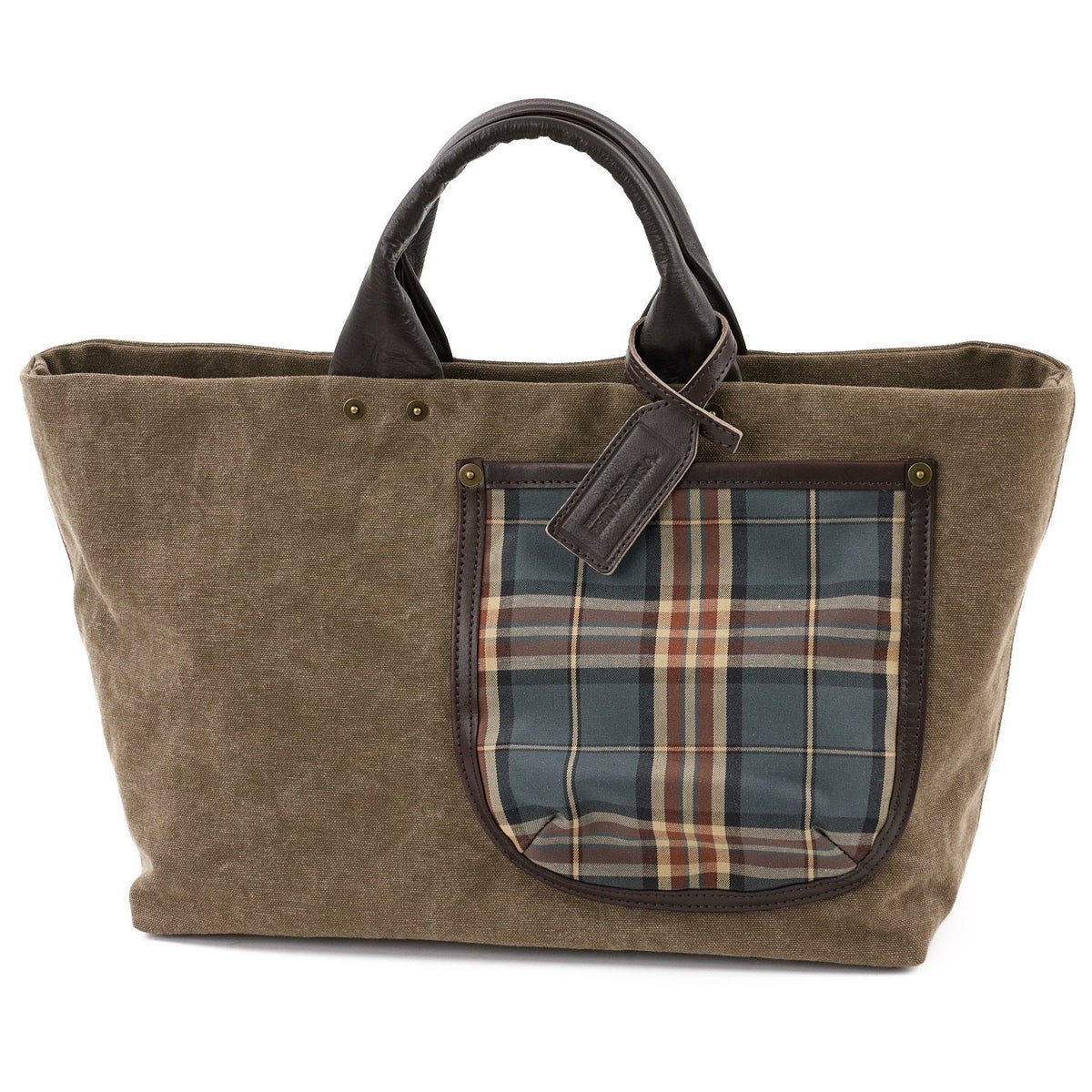 BEAU DESSIN S.A. ボーデッサン ギャバチェック トートバッグ 横長タイプ GC1998