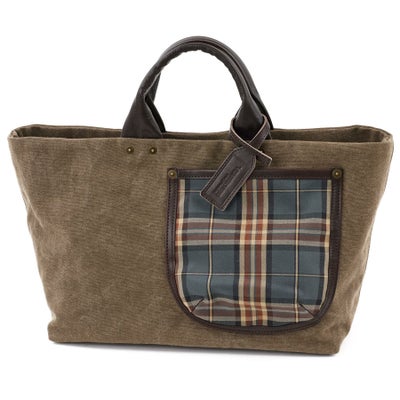 BEAU DESSIN S.A. ボーデッサン ギャバチェック トートバッグ 横長タイプ GC1998