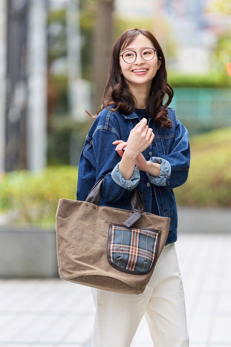 BEAU DESSIN S.A. ボーデッサン ギャバチェック トートバッグ 大 GC5047