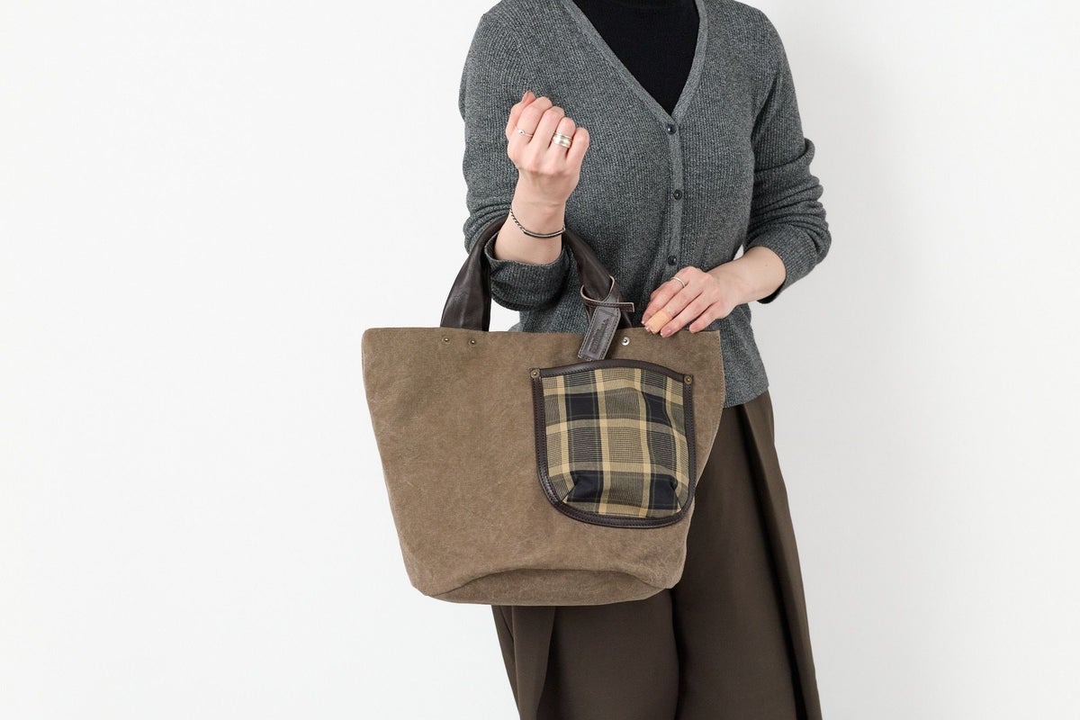 BEAU DESSIN S.A. ボーデッサン ギャバチェック トートバッグ 大 GC5047