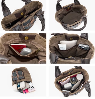 BEAU DESSIN S.A. ボーデッサン ギャバチェック トートバッグ 小 GC5048
