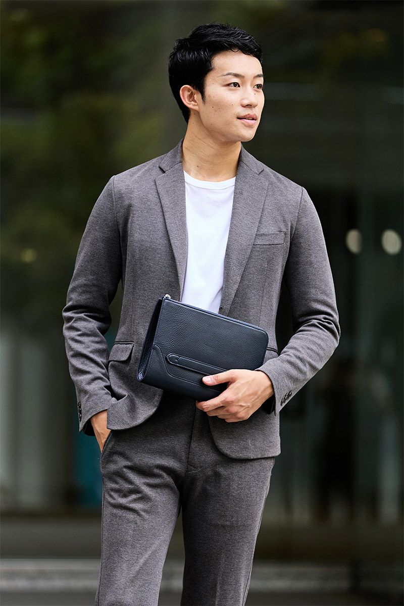 PELLE MORBIDA ペッレモルビダ Maiden Voyage メイデン ボヤージュ シュリンクレザー クラッチバッグ PMO-MB058