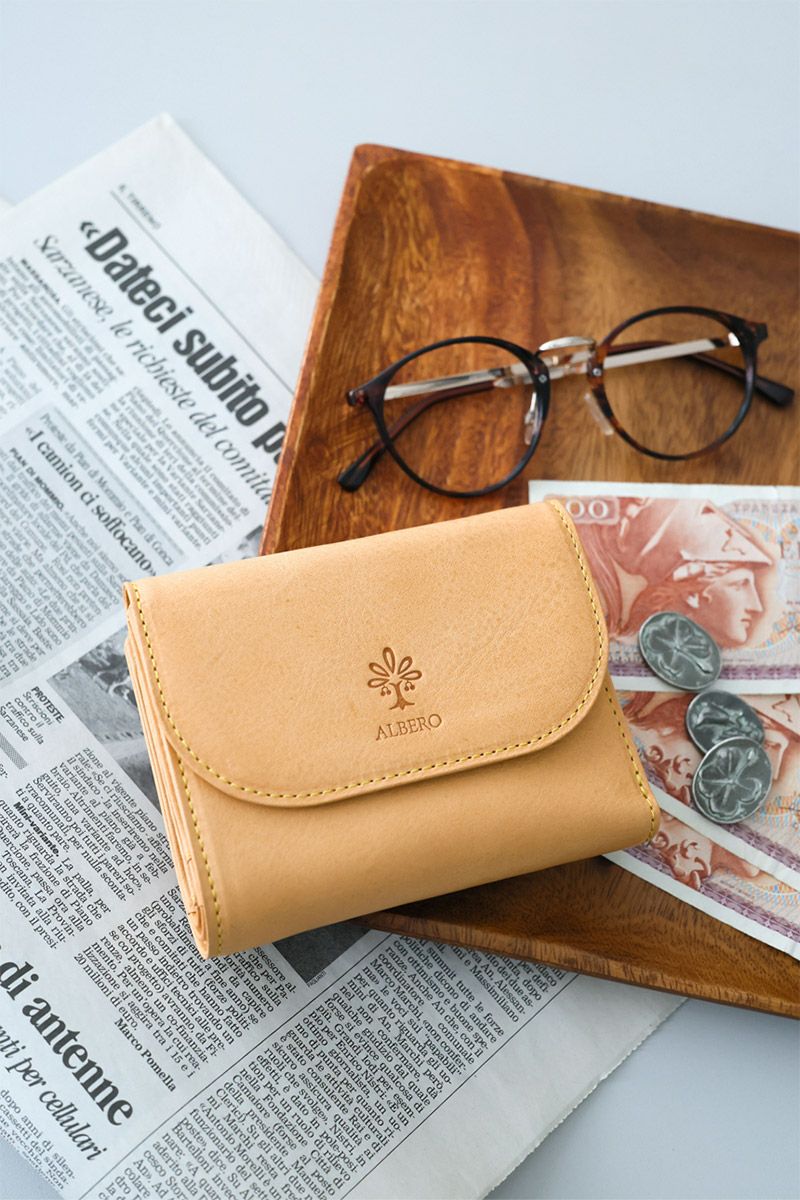 ALBERO アルベロ NATURE ナチュレ 小銭入れ付き二つ折り財布 5416