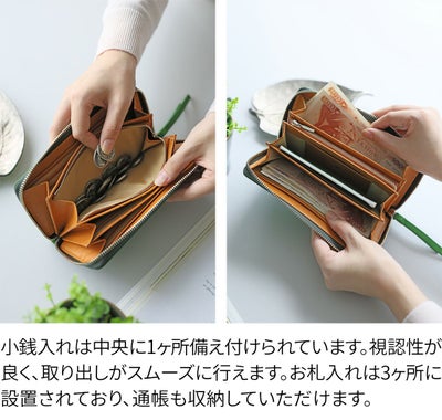 BAGGY'S ANNEX バギーズアネックス NATURAL BOX ナチュラルボックス 小銭入れ付き長財布（ラウンドファスナー式 ） LZKM-3600