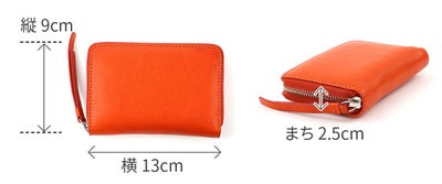 BAGGY'S ANNEX バギーズアネックス NATURAL BOX ナチュラルボックス 小銭入れ付き二つ折り財布（ラウンドファスナー式 ） LZKM-3601