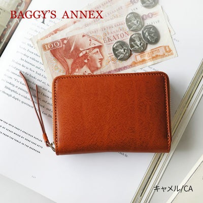 BAGGY'S ANNEX バギーズアネックス NATURAL BOX ナチュラルボックス 小銭入れ付き二つ折り財布（ラウンドファスナー式 ） LZKM-3601