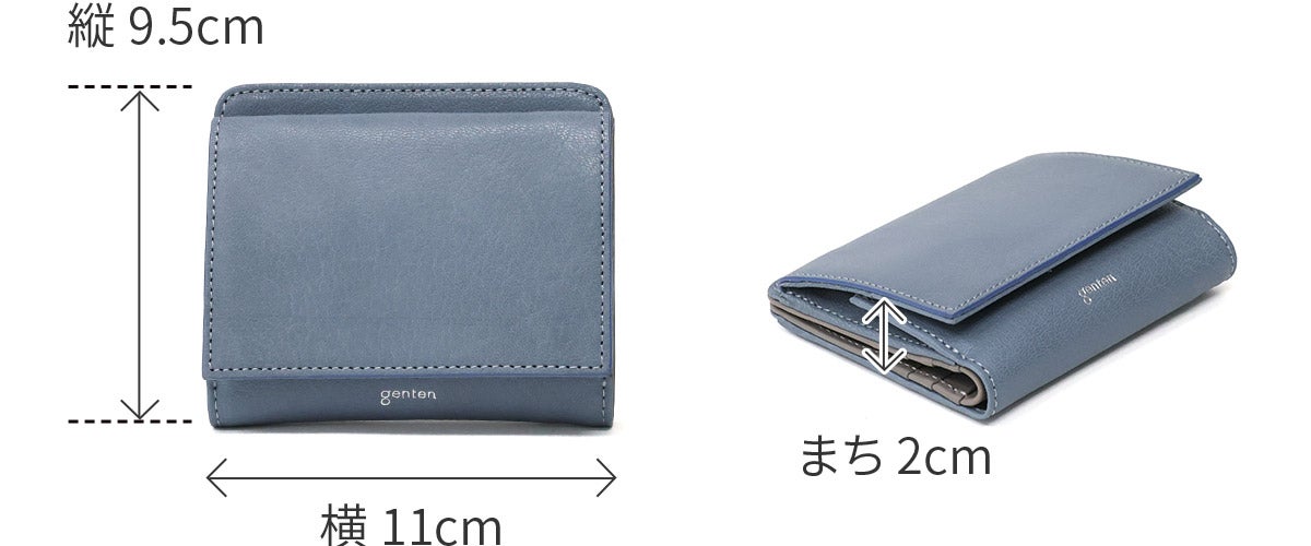 gentenモルトフレスコ2つ折り財布ブルーゲンテン 2026年 春夏新作 ] genten ゲンテン Molt fresco モルト フレスコ 小銭