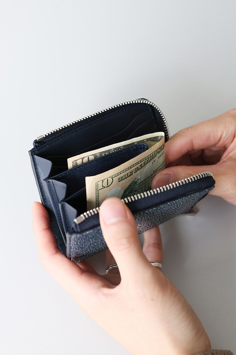 PELLE MORBIDA ペッレモルビダ Barca バルカ スティングレイレザー ミニウォレット（L字ファスナー式） PMO-SR005