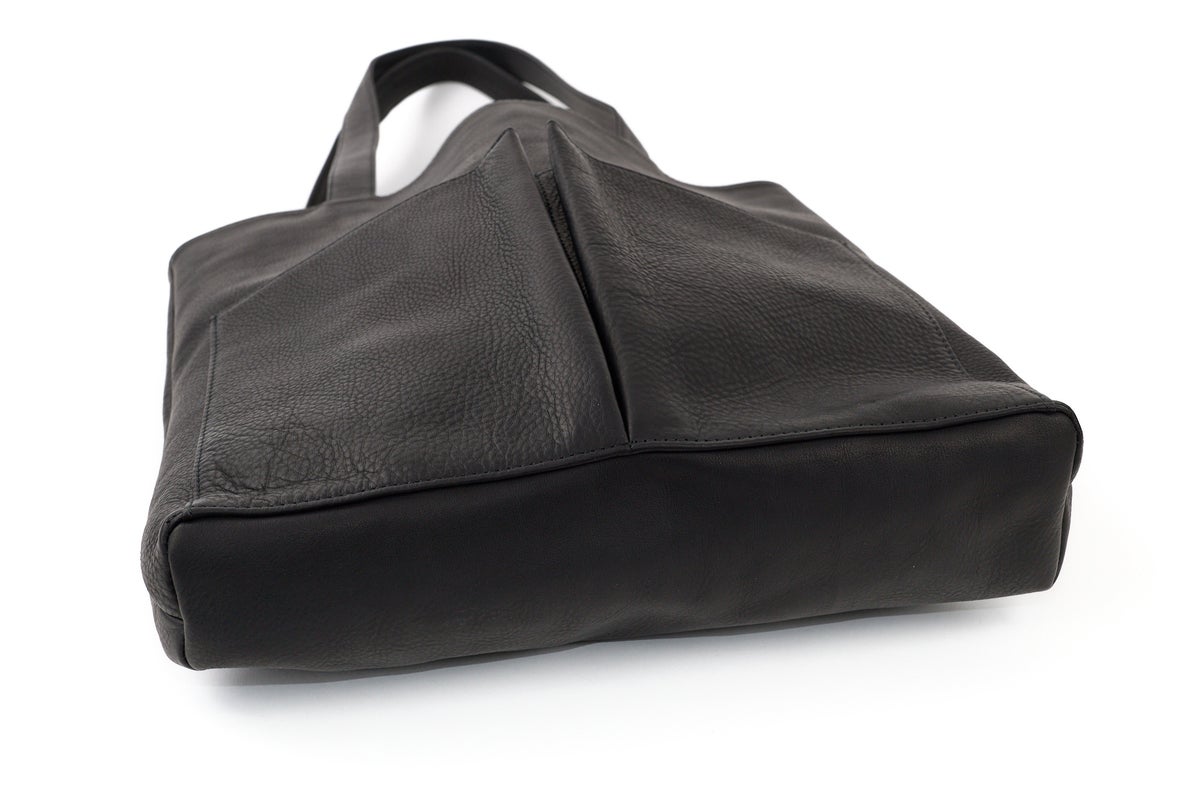 MR.OLIVE E.O.I ミスターオリーブ イーオーアイ IMPERMA-LEATHER インパーマレザー GUSSET POCKET TOTE BAG ME651