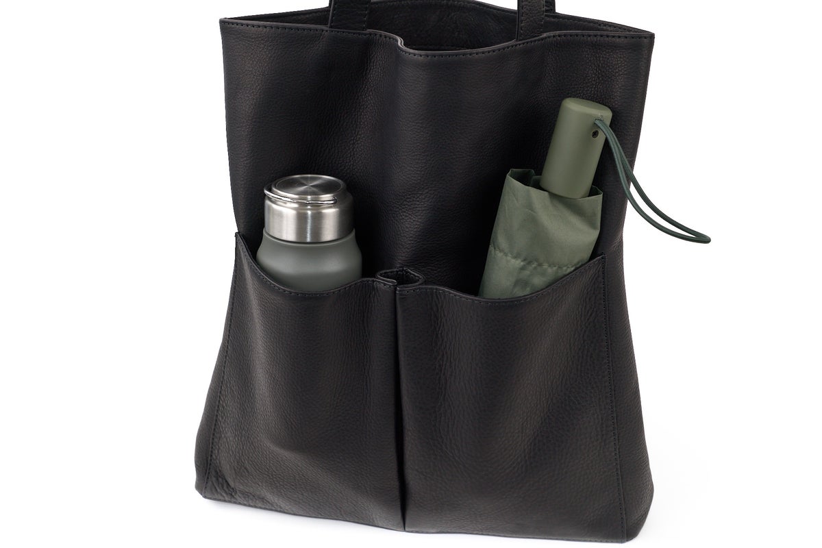 MR.OLIVE E.O.I ミスターオリーブ イーオーアイ IMPERMA-LEATHER インパーマレザー GUSSET POCKET TOTE BAG ME651