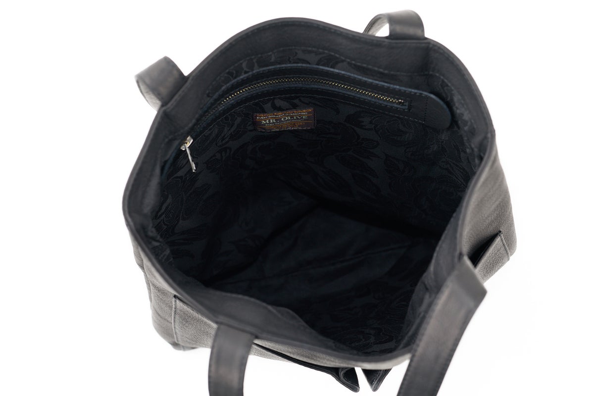 MR.OLIVE E.O.I ミスターオリーブ イーオーアイ IMPERMA-LEATHER インパーマレザー GUSSET POCKET TOTE BAG ME651