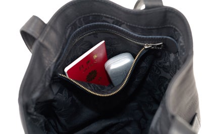 MR.OLIVE E.O.I ミスターオリーブ イーオーアイ IMPERMA-LEATHER インパーマレザー GUSSET POCKET TOTE BAG ME651