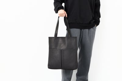 MR.OLIVE E.O.I ミスターオリーブ イーオーアイ IMPERMA-LEATHER インパーマレザー GUSSET POCKET TOTE BAG ME651