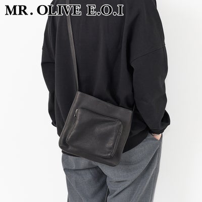 MR.OLIVE E.O.I ミスターオリーブ イーオーアイ IMPERMA-LEATHER インパーマレザー GUSSET POCKET COMPACT SHOULDER BAG ME652