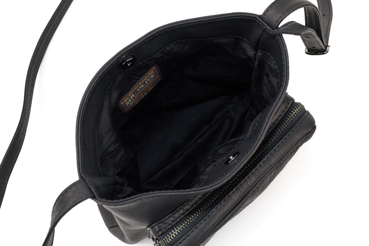 MR.OLIVE E.O.I ミスターオリーブ イーオーアイ IMPERMA-LEATHER インパーマレザー GUSSET POCKET COMPACT SHOULDER BAG ME652