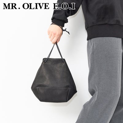 MR.OLIVE E.O.I ミスターオリーブ イーオーアイ IMPERMA-LEATHER インパーマレザー 2WAYDRAWSTRING POUCH ME697