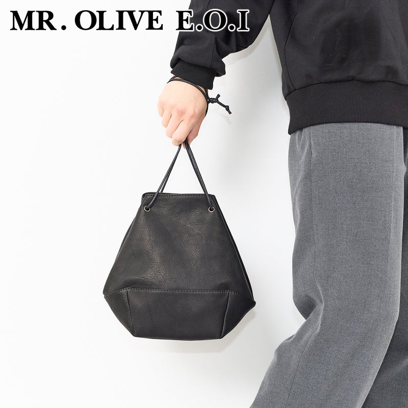 MR.OLIVE E.O.I ミスターオリーブ イーオーアイ IMPERMA-LEATHER インパーマレザー 2WAYDRAWSTRING POUCH ME697