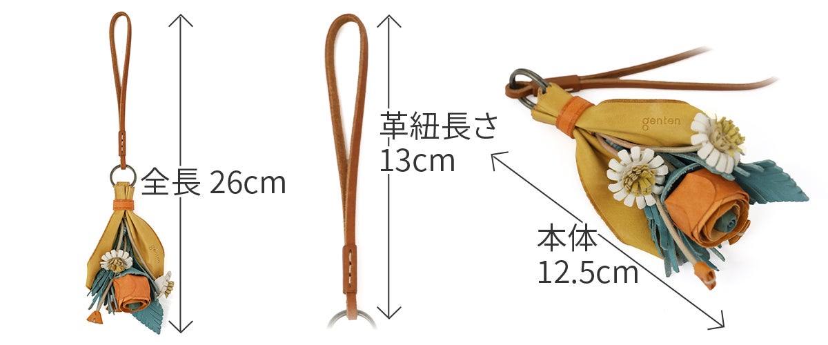 genten ゲンテン Thanks charm サンクス チャーム ラナンキュラス、デイジー、ローズマリー 44981