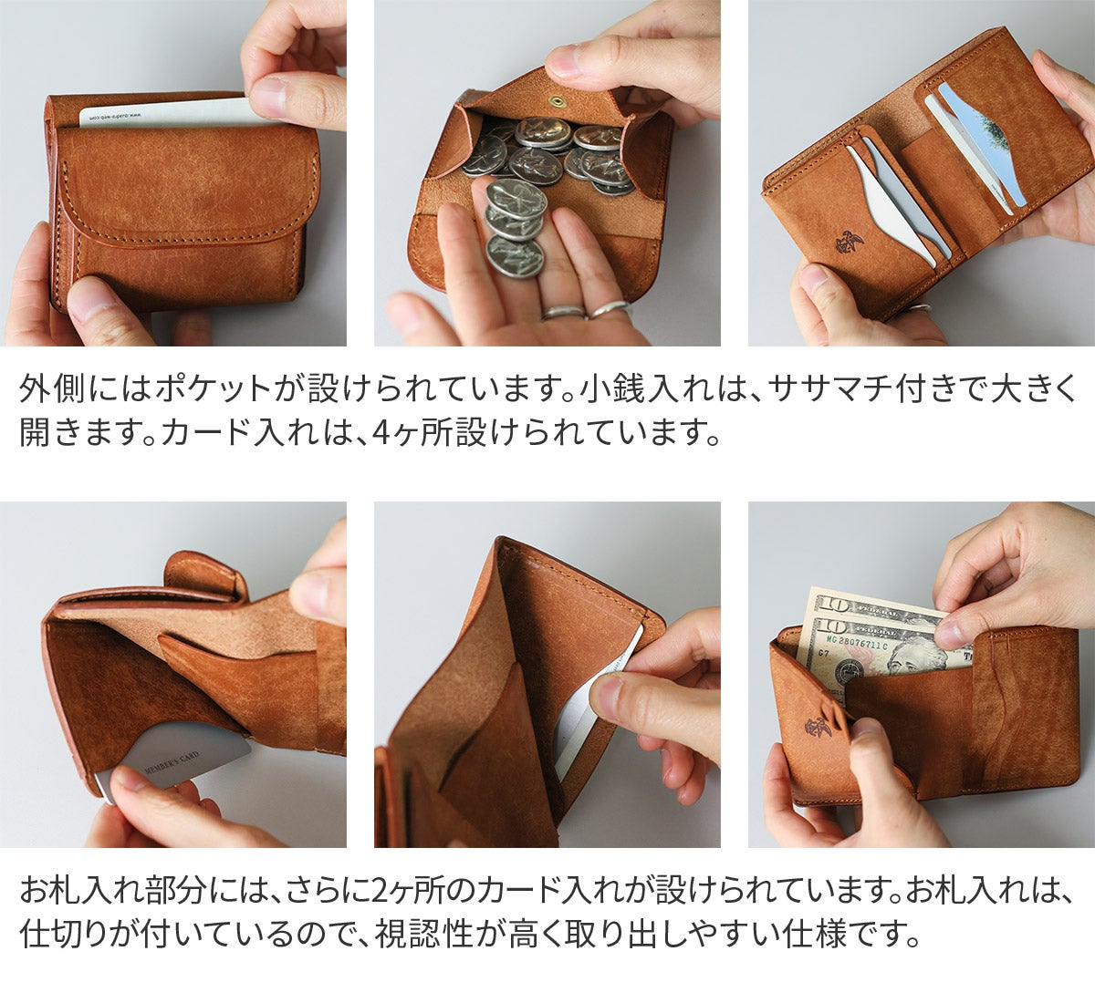 MR.OLIVE E.O.I ミスターオリーブ イーオーアイ  PUEBLO LEATHER プエブロレザー MINI WALLET ME116P